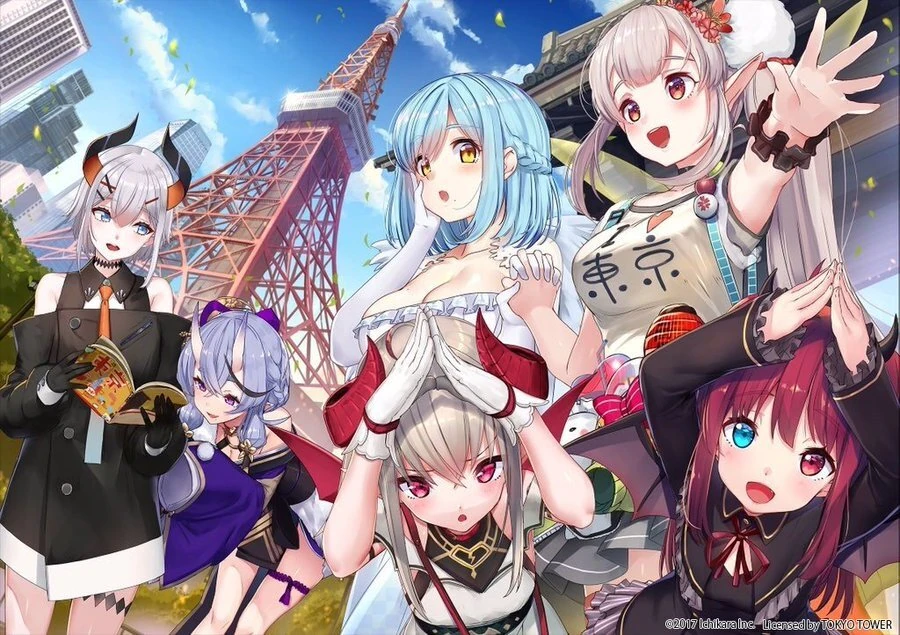 Nijisanji x Tokyo Tower Collaboration Illustration<br>by Akasa Ai