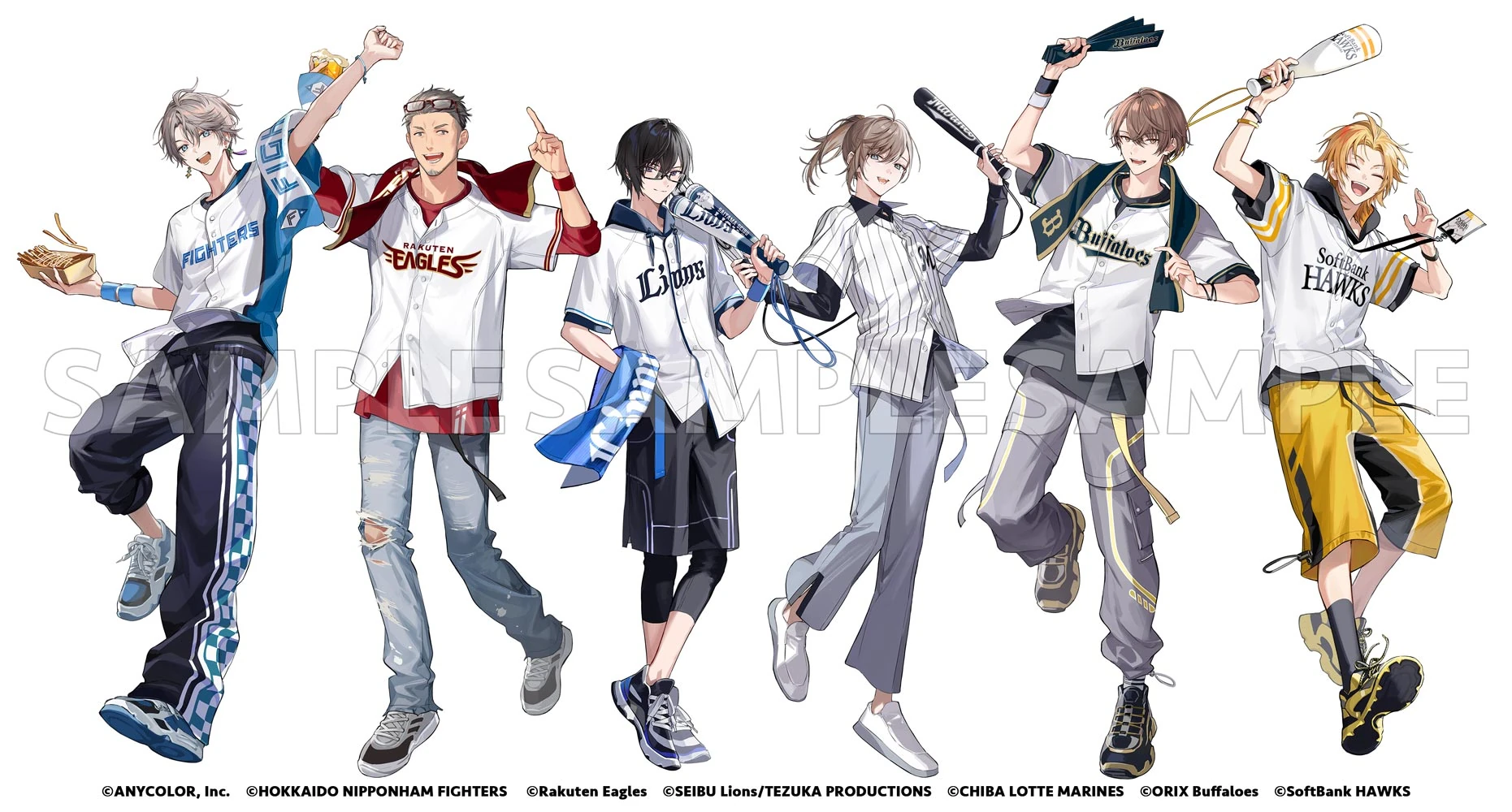 Pacific League × NIJISANJI 2023 Collaboration Illustration by oyo