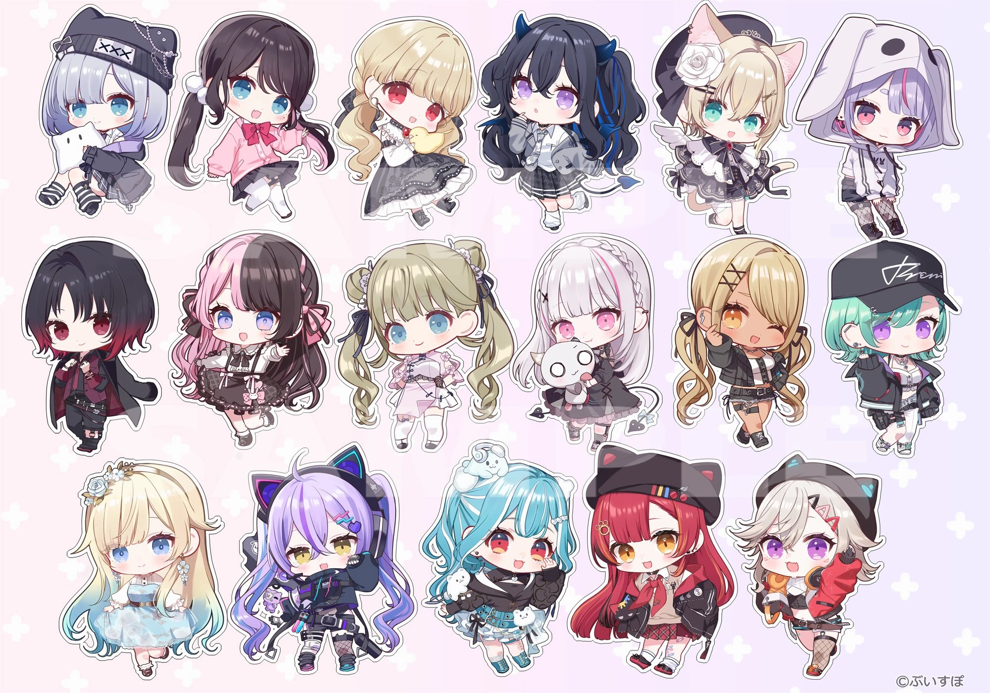 VSPO! Acrylic Keyholder Vol.2 Illustrations<br>by [https://x.com/z3_cut/status/1882747864553791834 Misumi]