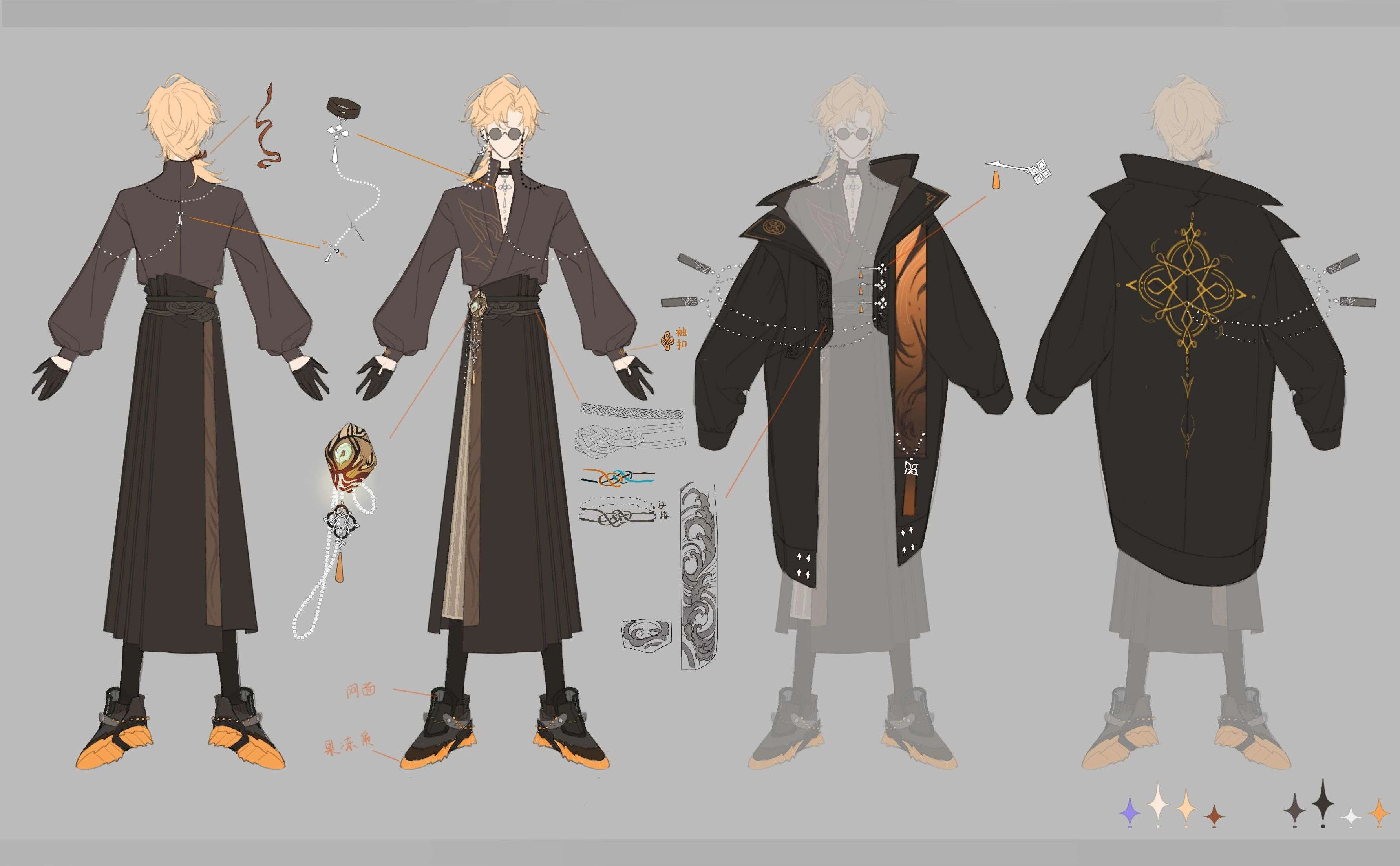 Fourth outfit reference sheet