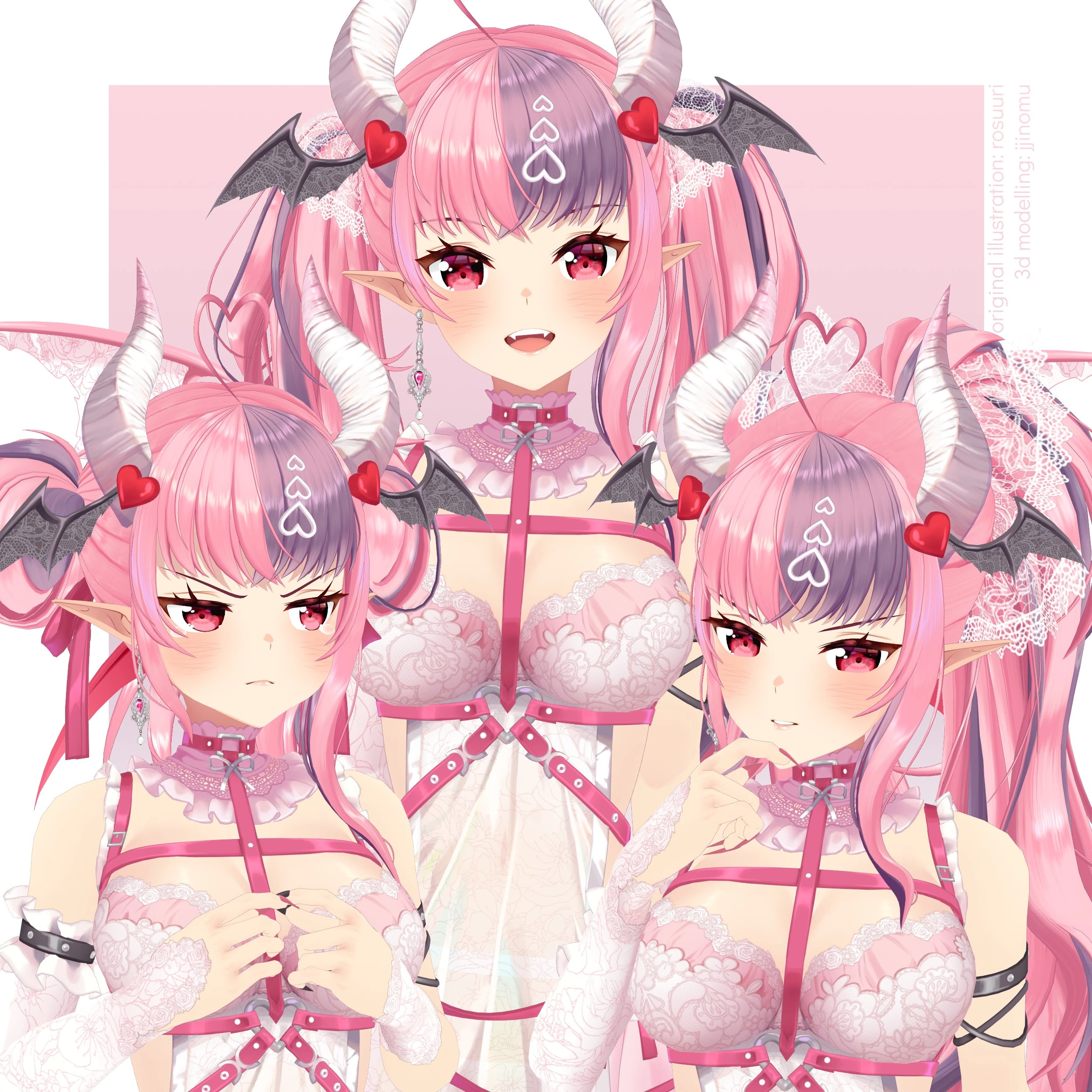 Demon form hairstyles by jjinomu
