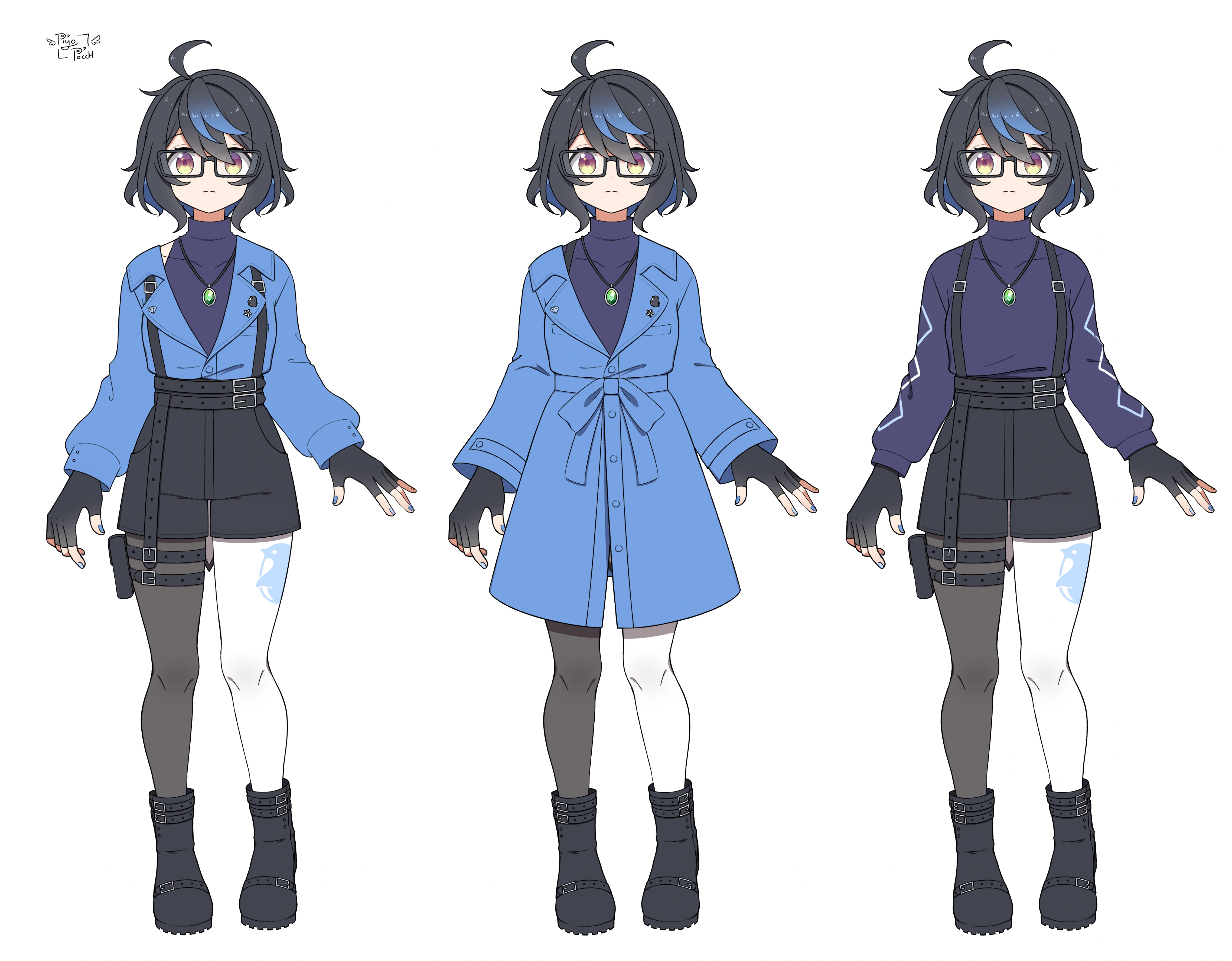 Different versions of 1.0 model by Pocha Piyo