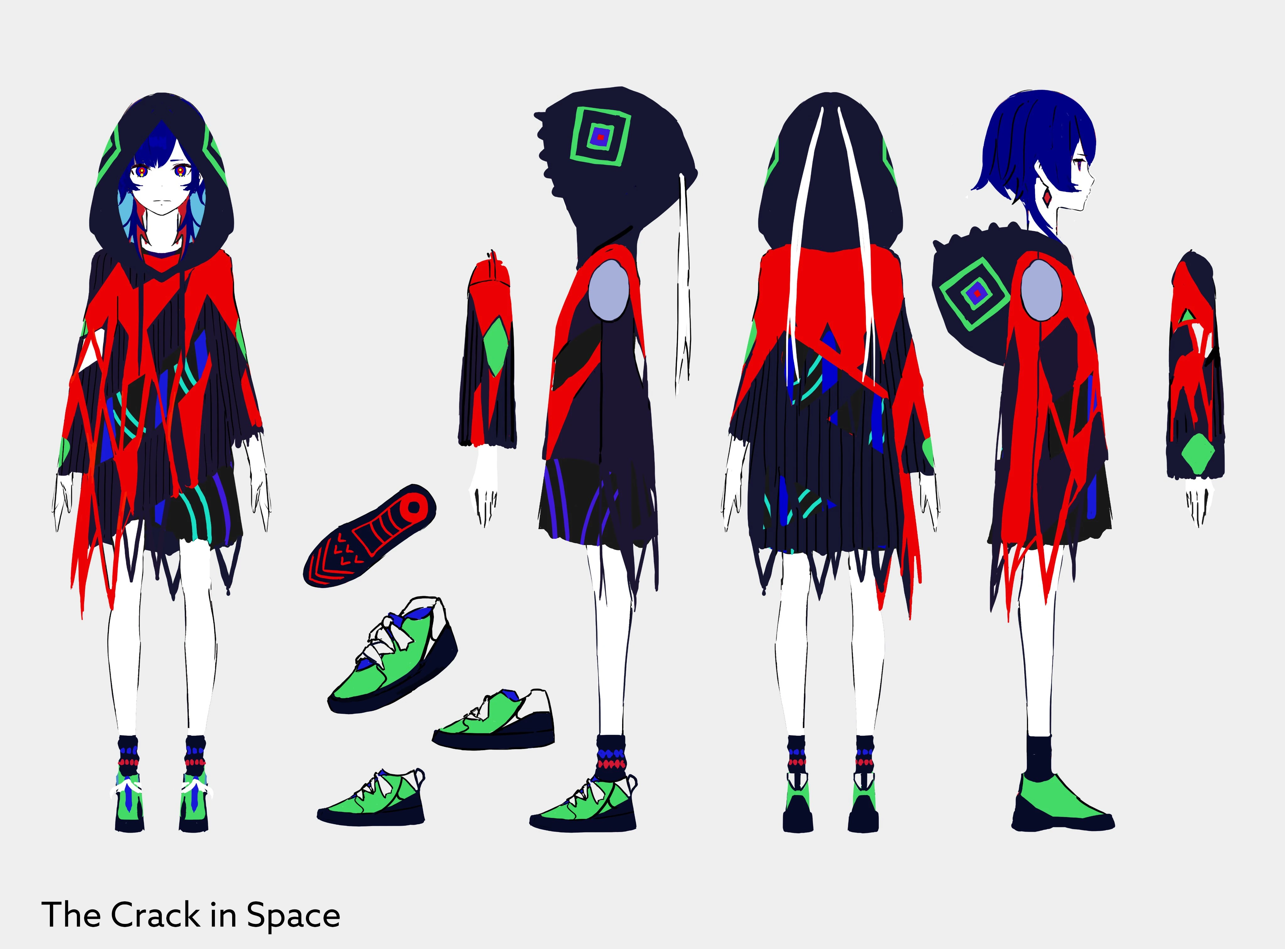 The Crack in Space Outfit Reference Sheet