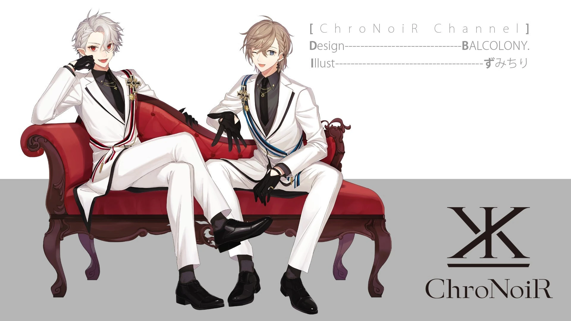 ChroNoiR 2021 Channel Header Illustration<br>by Zumi Chiri