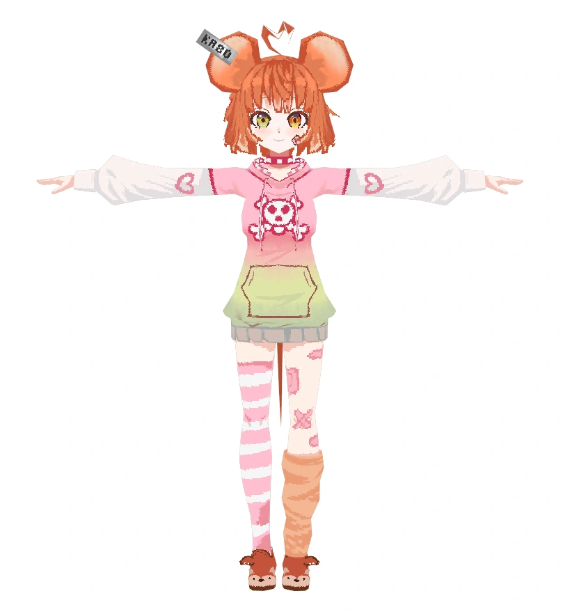 3D rat hoodie model