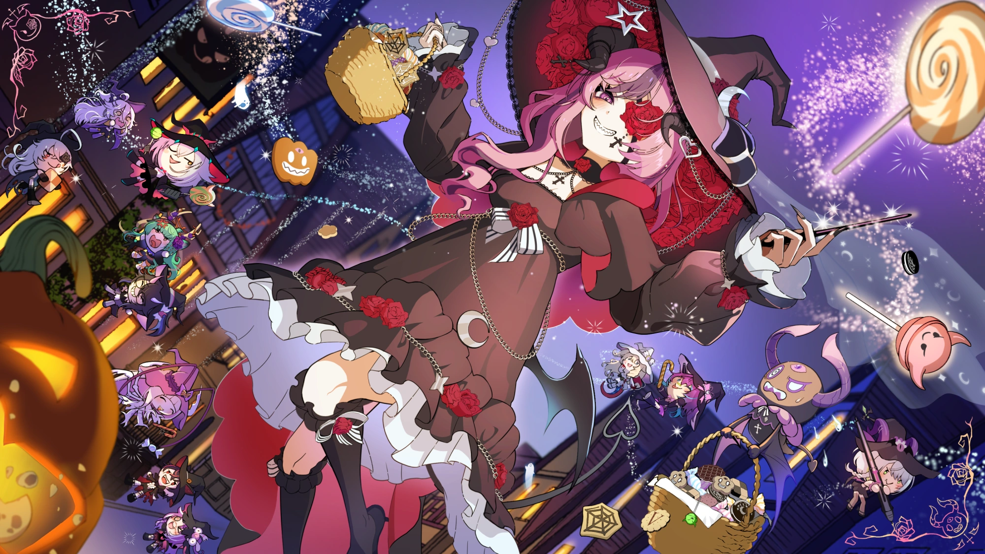 Ironmouse Halloween Screen Illustration<br>by Yu Arima