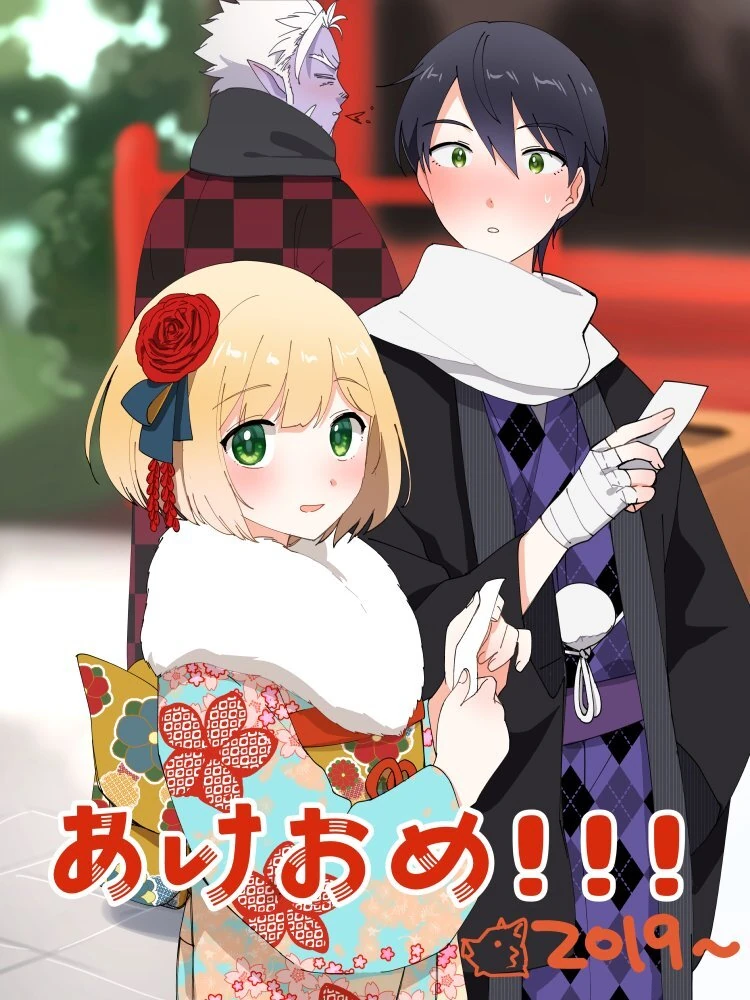 Gilzaren III, Suzuya Aki, and Kenmochi Toya<br>by Kuriyama