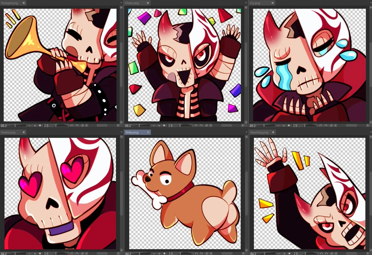 Konzetsu Emotes by LilythArts