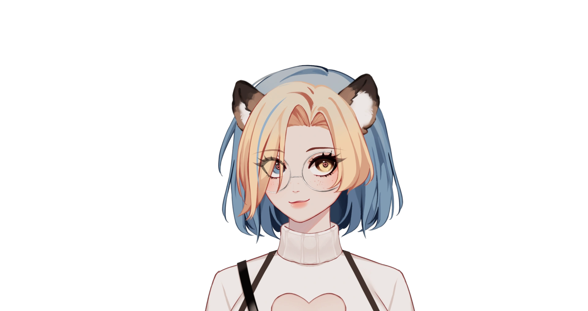 Close-up of Teeny 1.0 with bob haircut
