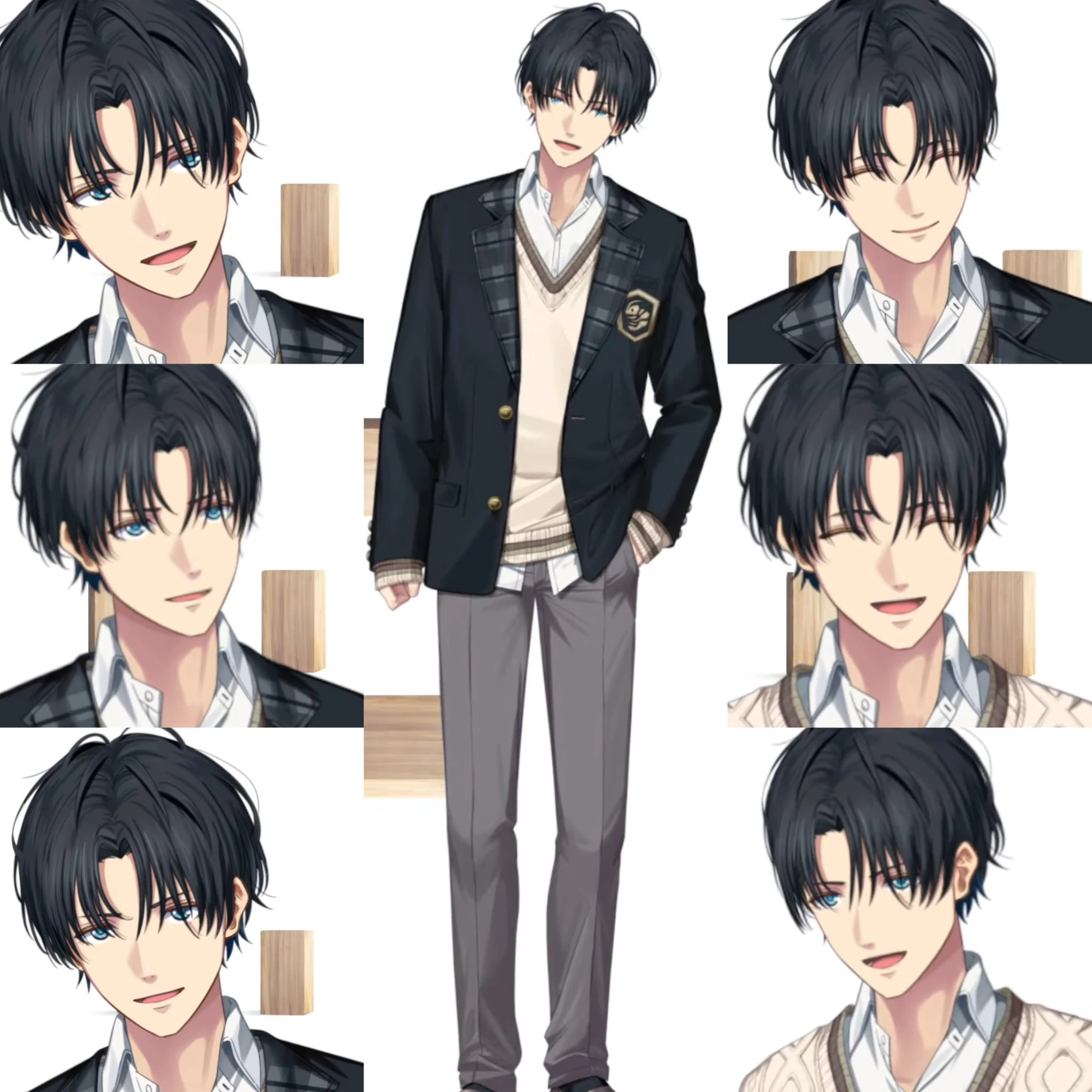 School Uniform With Blazer and Black Hair