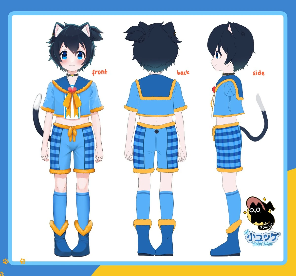 Yukke Shou second Model Ref Sheet 1 by CALAXYS_