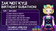 Zak's 2.0 Subathon goals.