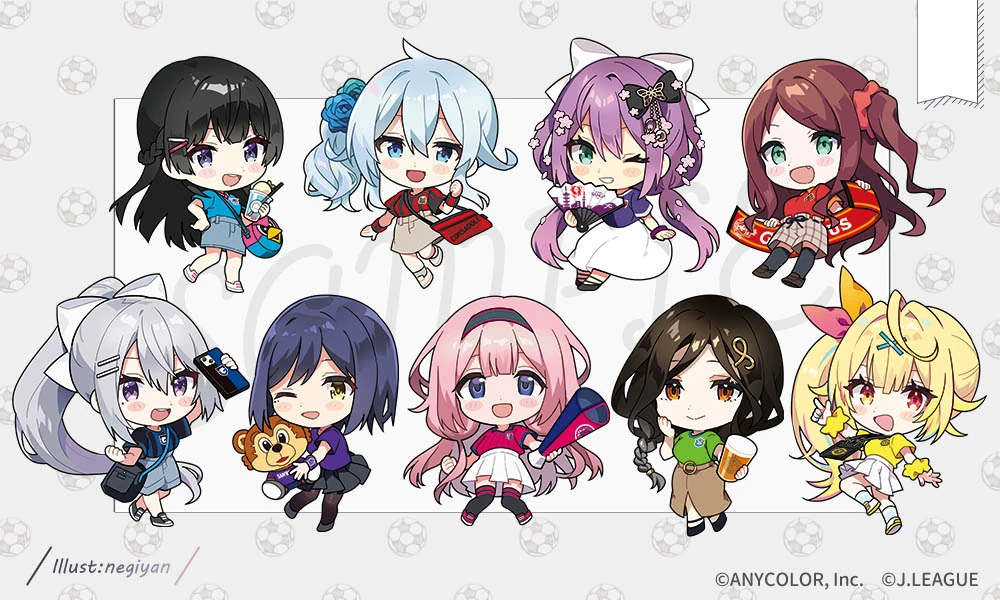 J1 League 2023 Collaboration SD Illustration by negiyan