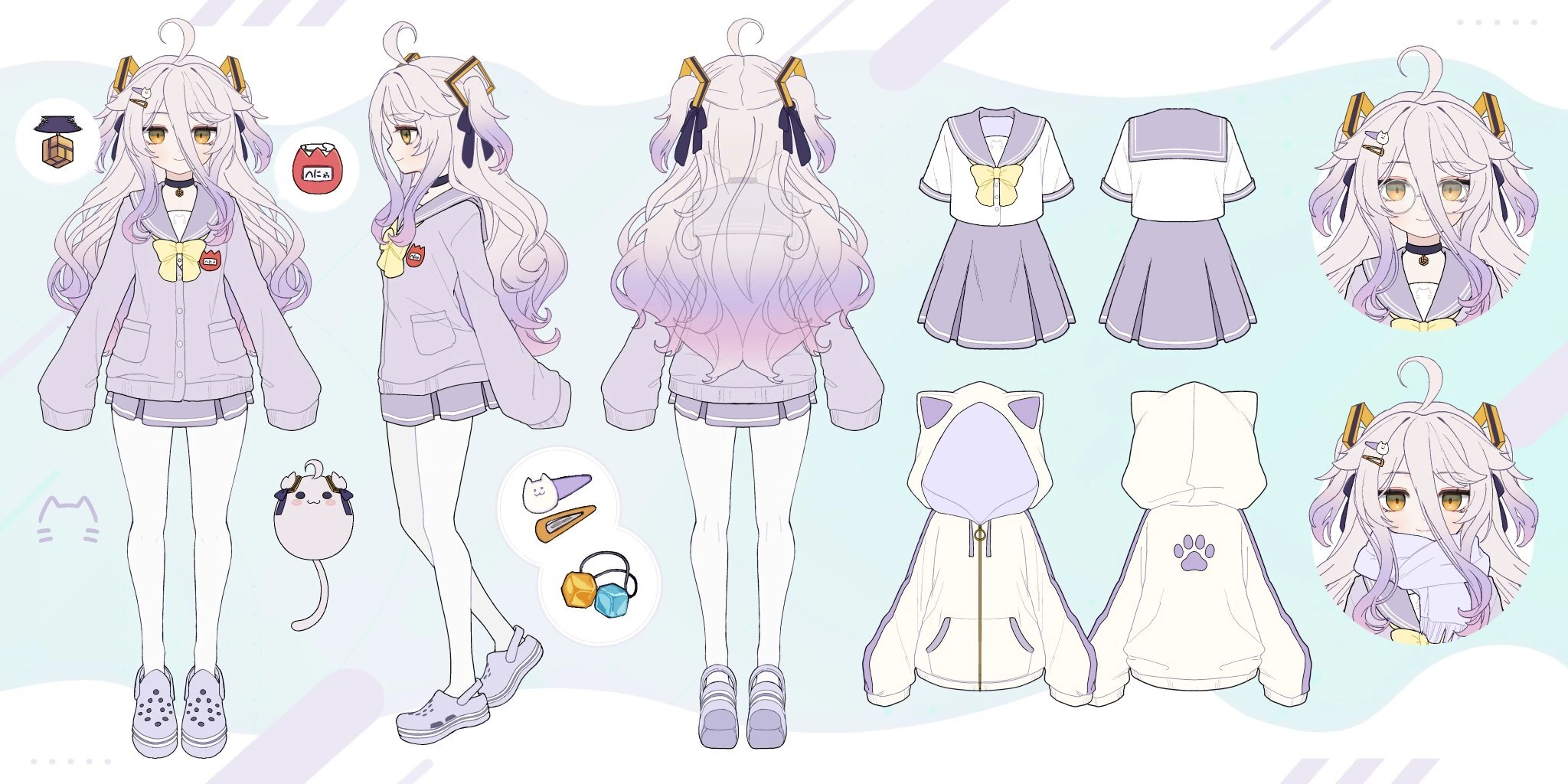 Winter Sailor Outfit Reference Sheet<br>by Garanco