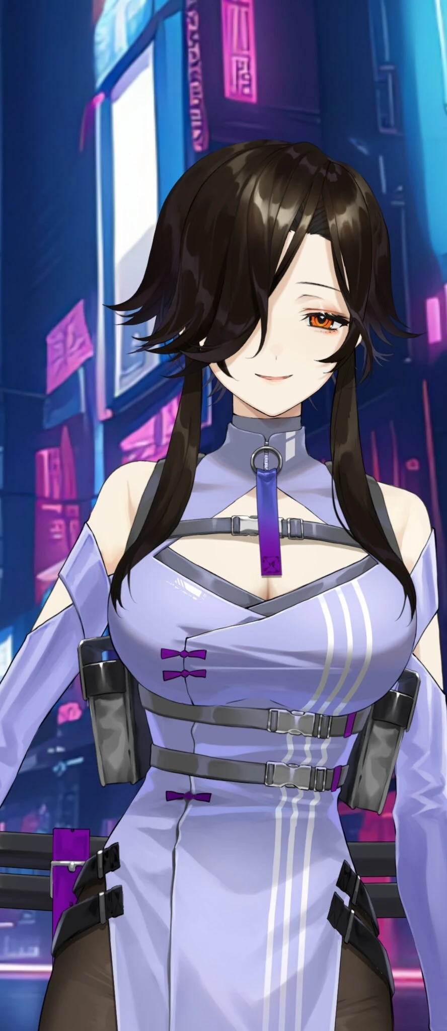 Cyberpunk Assassin Outfit Purple Ver.
