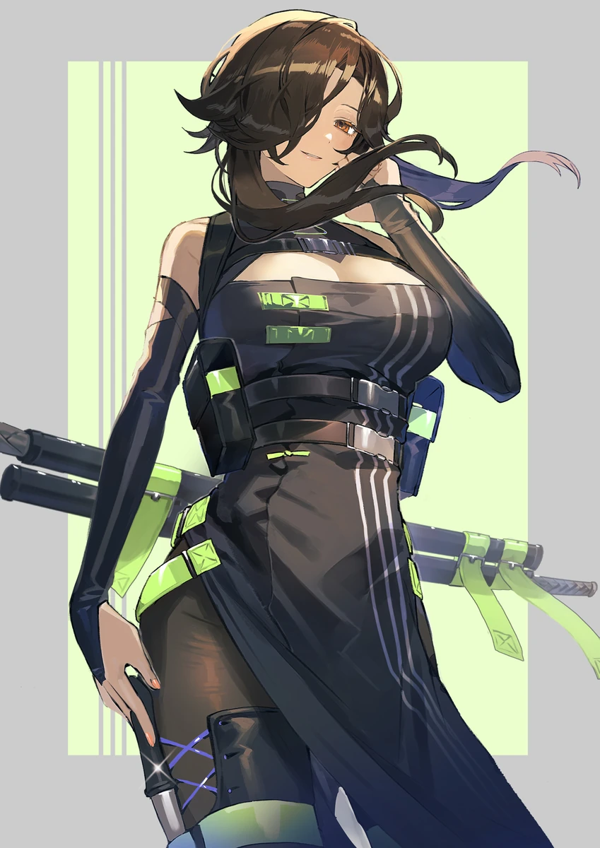Cyberpunk Assassin Outfit Illustration<br>by Kuroda Eri