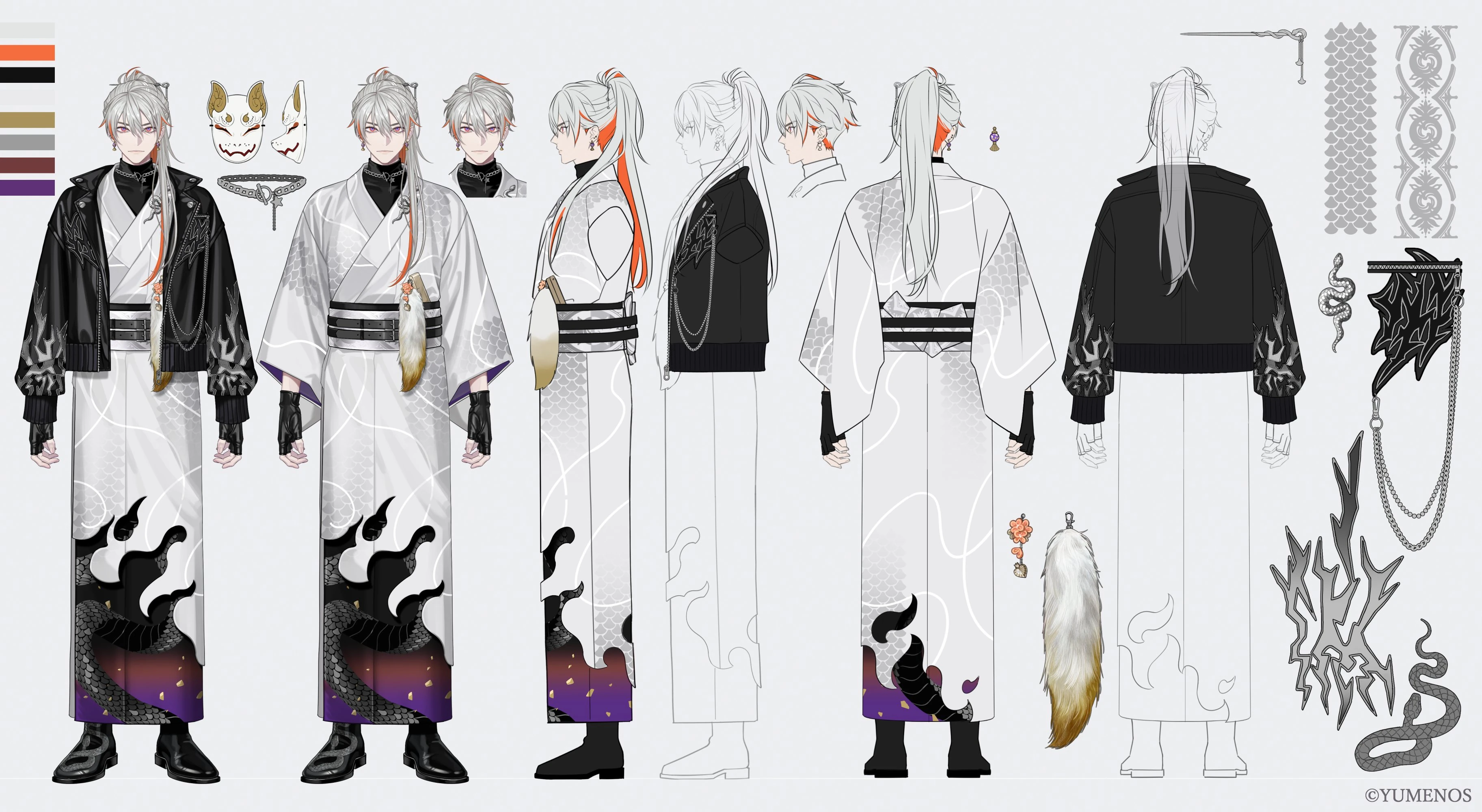 Traditional Outfit Reference Sheet by Inutsuki Kemuri