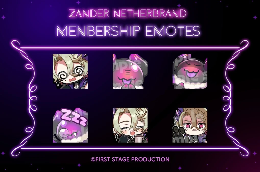 Membership emotes by Mame Shinoda