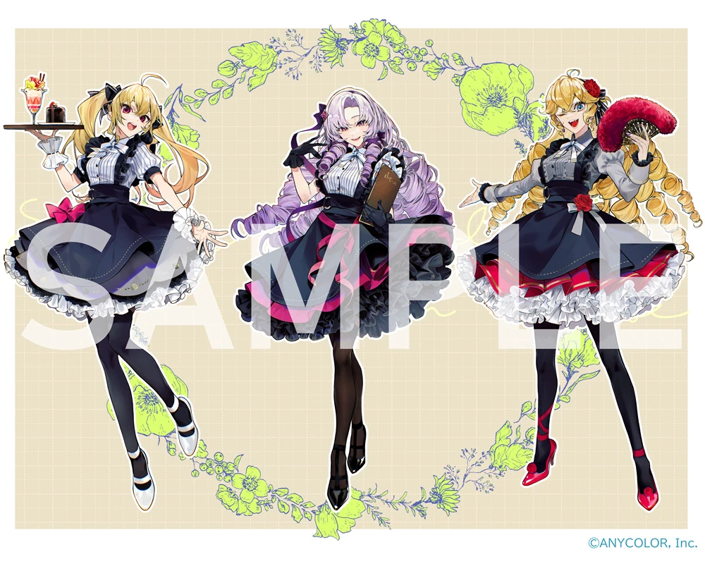 NIJISANJI Cafe in Sweets Paradise Illustration<br>by Chihiro Takita