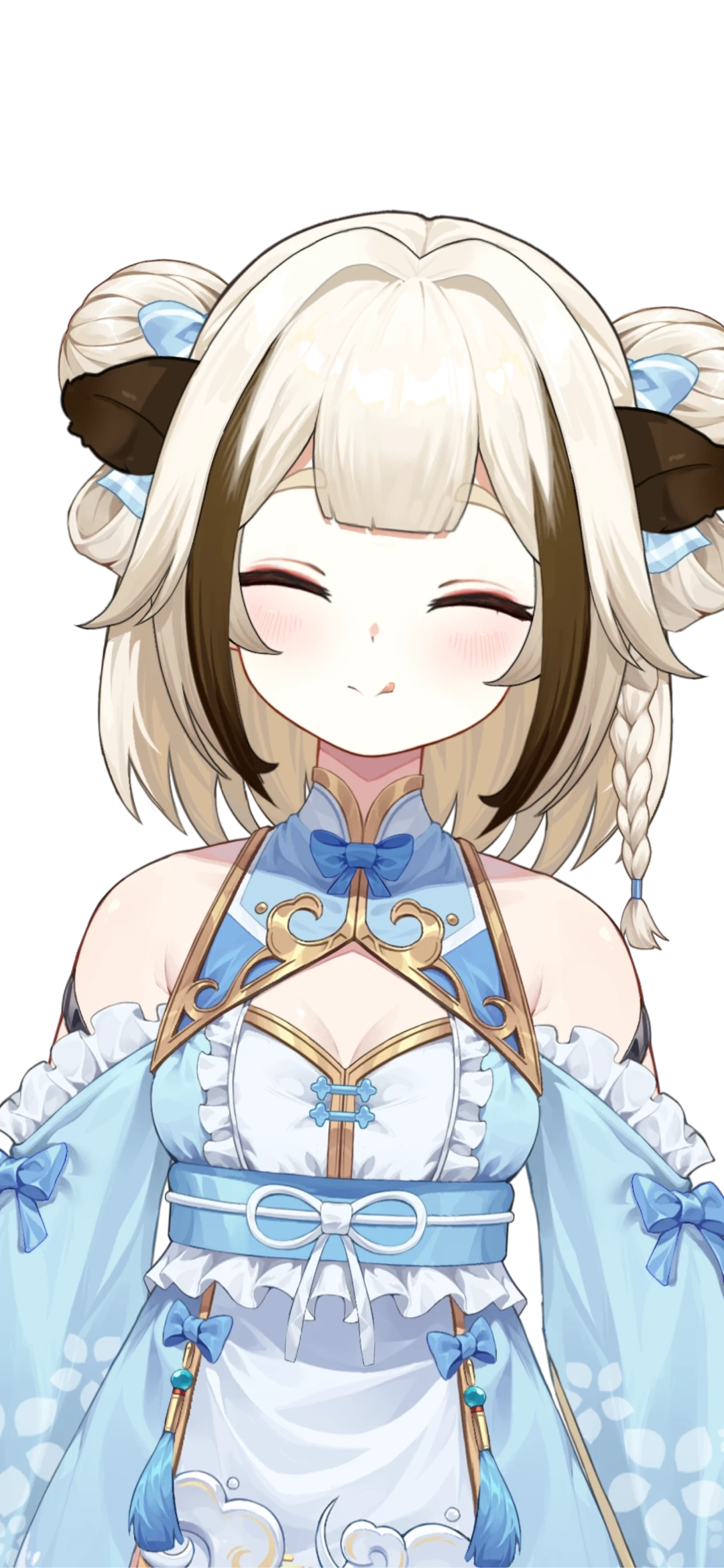 National Style Outfit With Braided Hairstyle and Sleeves