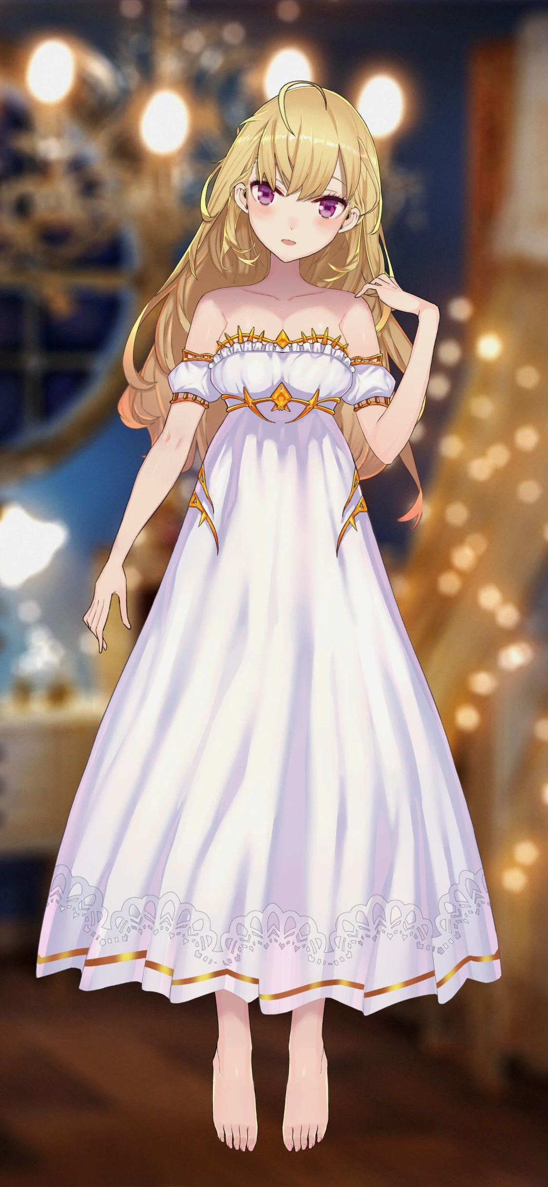 Valentine's Day Outfit Without Glasses, Choker, Cloak, and Slippers