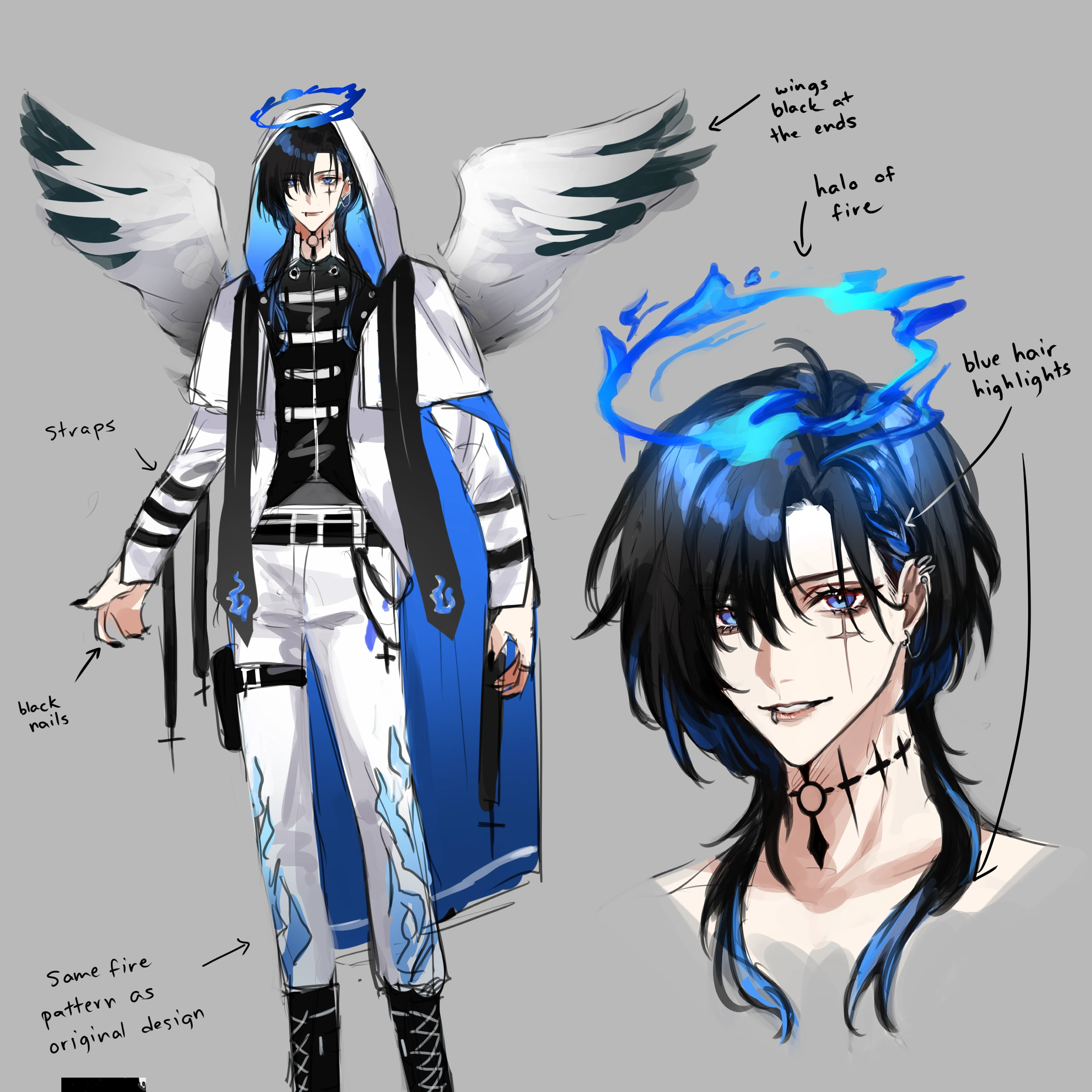 U-angel reference sheet for Halloween 2023 Collection by CG Crescent
