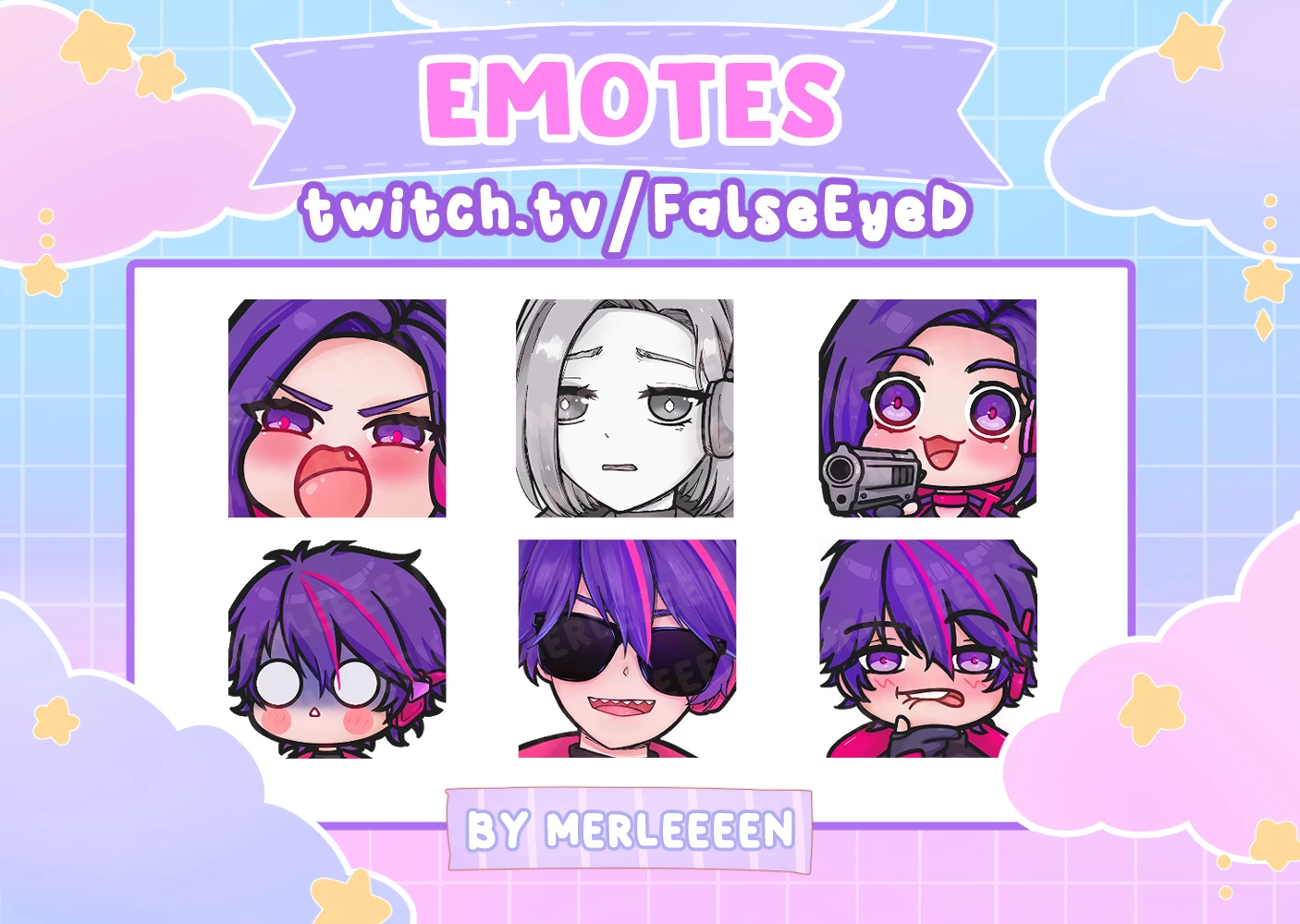 FalseEyeD Emotes by Lae-Dee