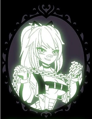 Portrait of Melody Pin Glows in the Dark by CalMoray