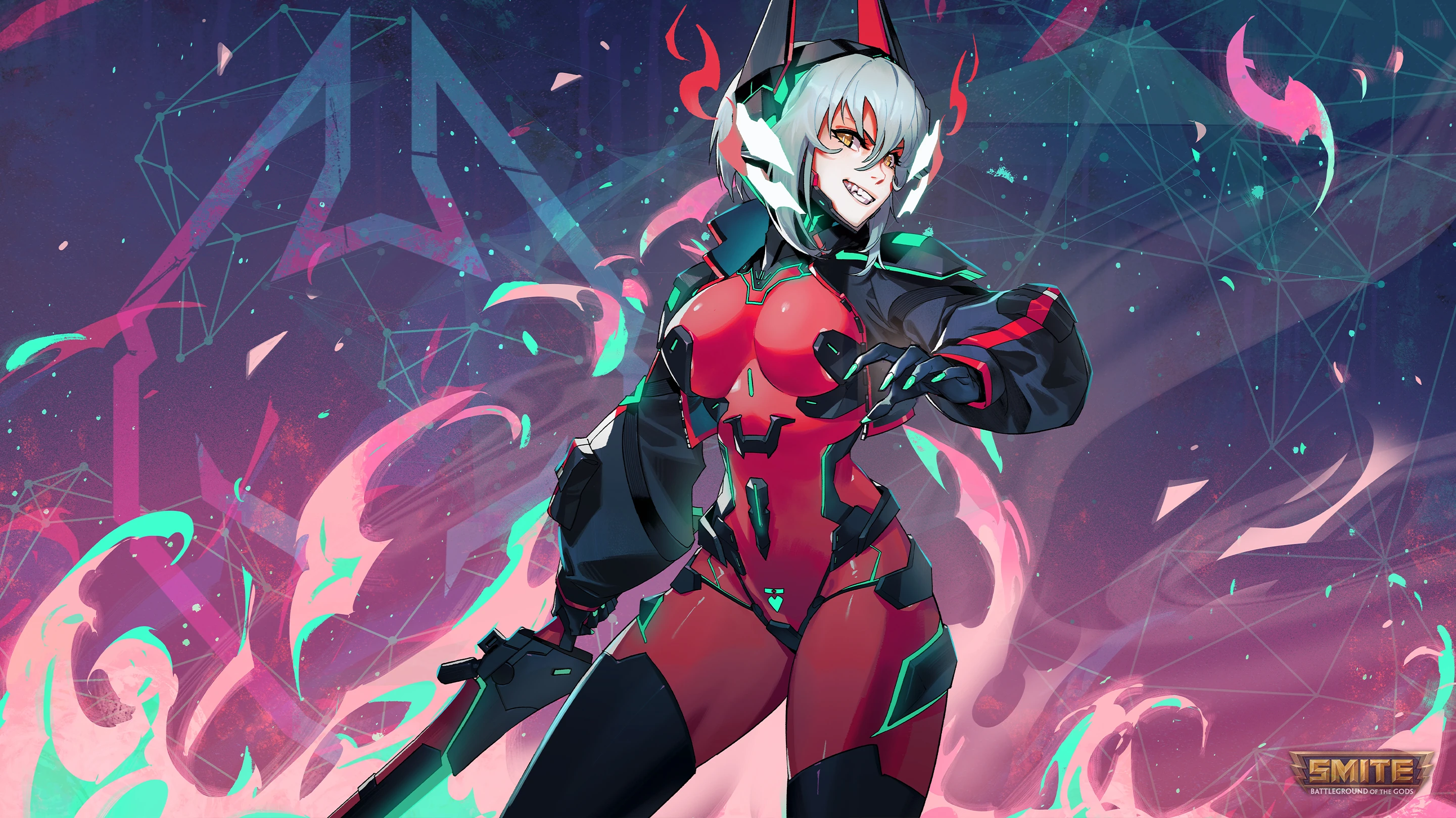SMITE Zentreya Splashscreen art (Cyber Zen)