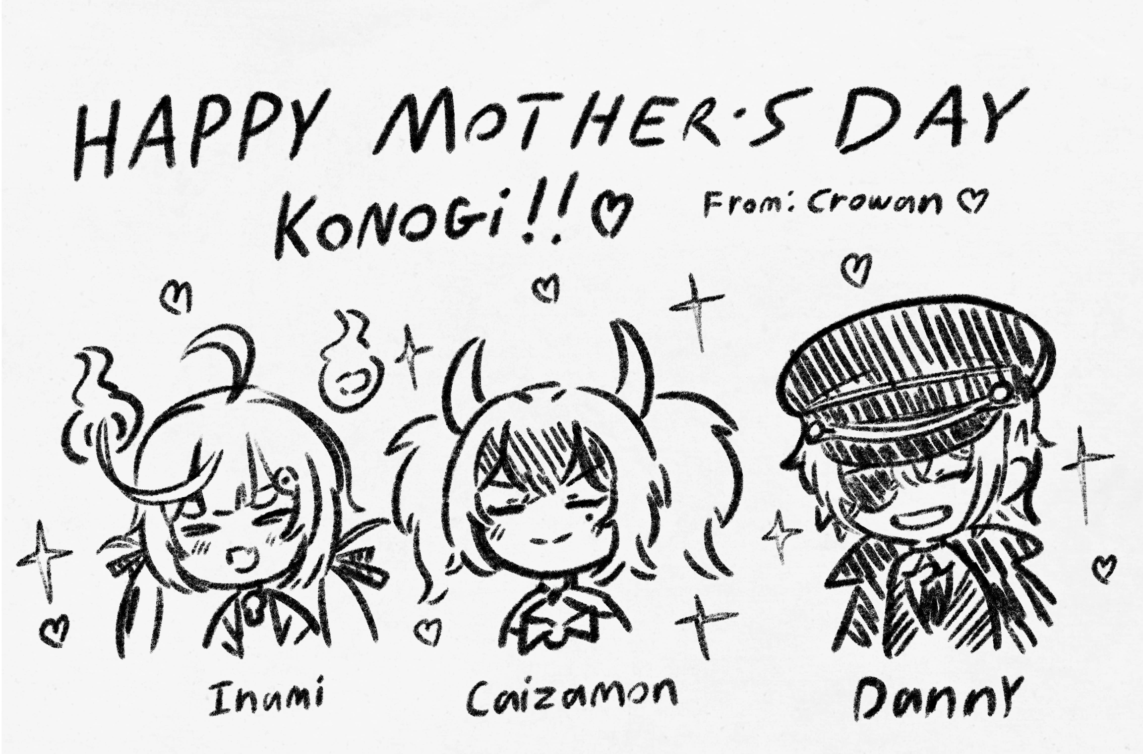 Yoki, Caizamon, and Danny Danchou by Crowan Chroma