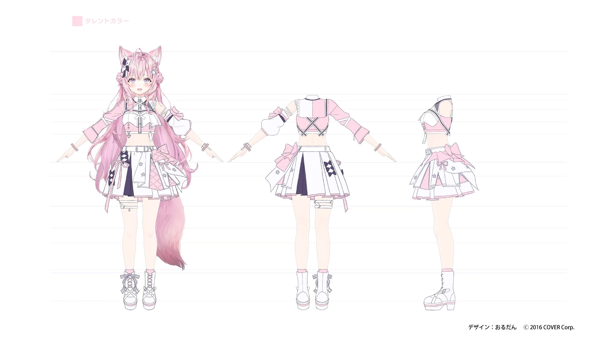 hololive 6th fes. Color Rise Harmony 3D Idol Costume Concept Illustration by Ordan