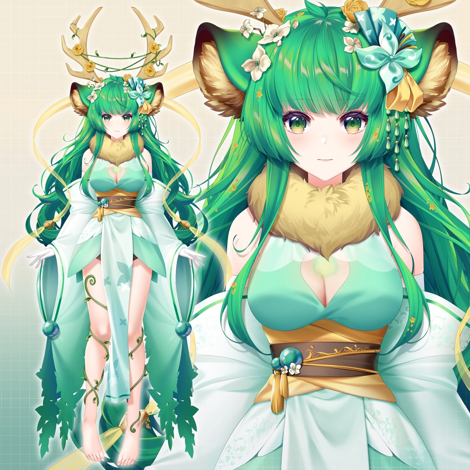 Haruka Karibu Fall Model Sheet by rimuurin