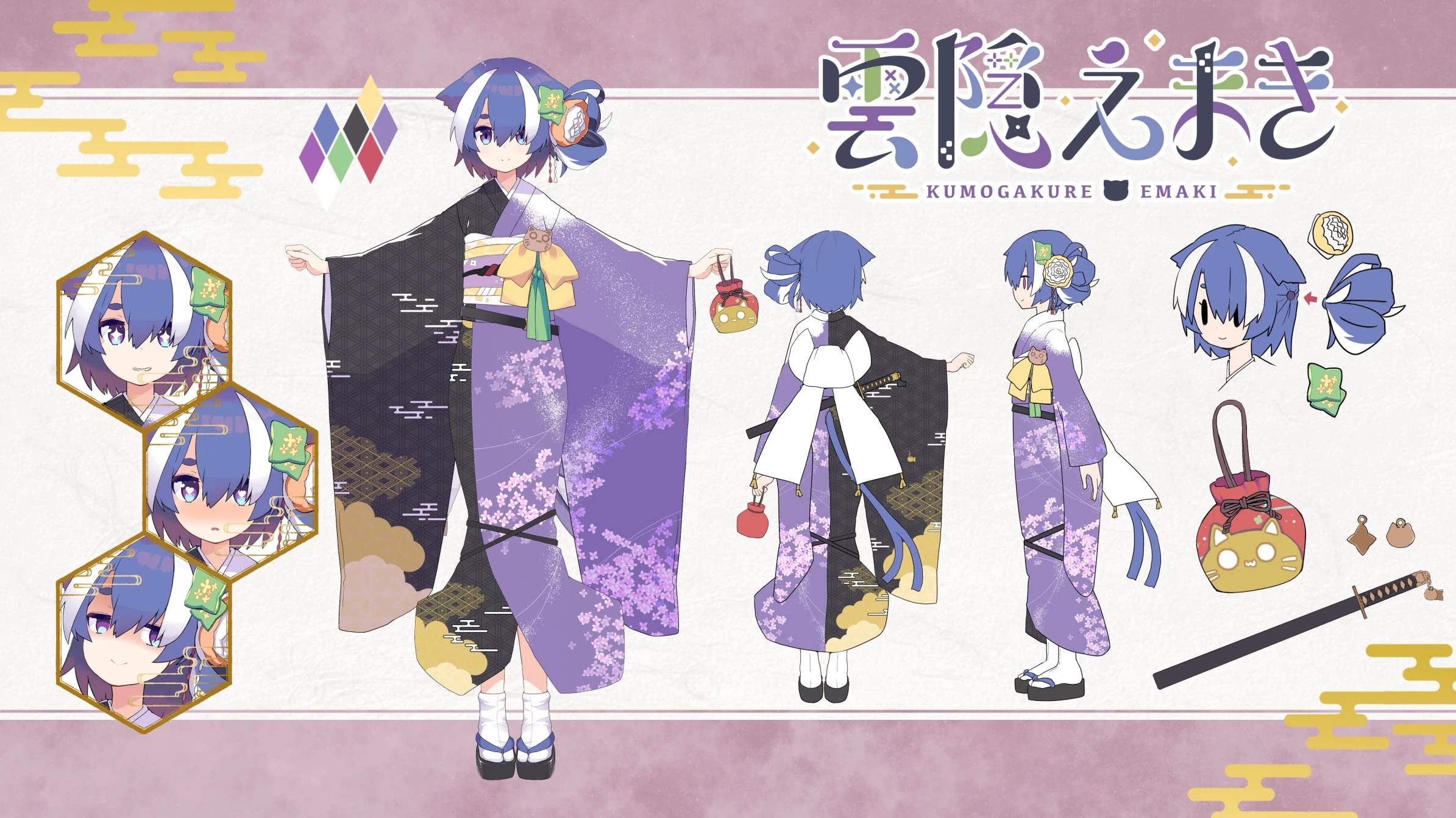 Second anniversary costume's reference sheet