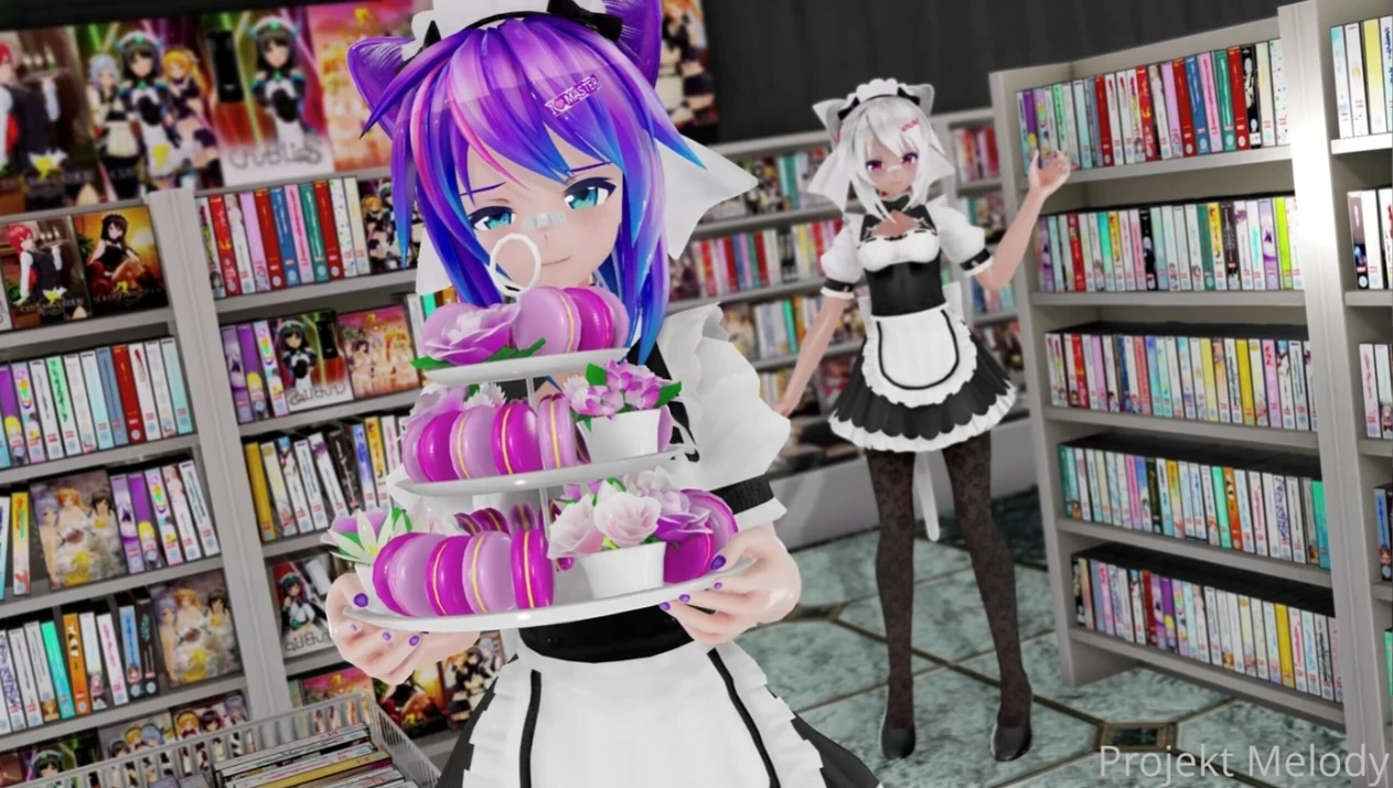 Melody serving Macarons