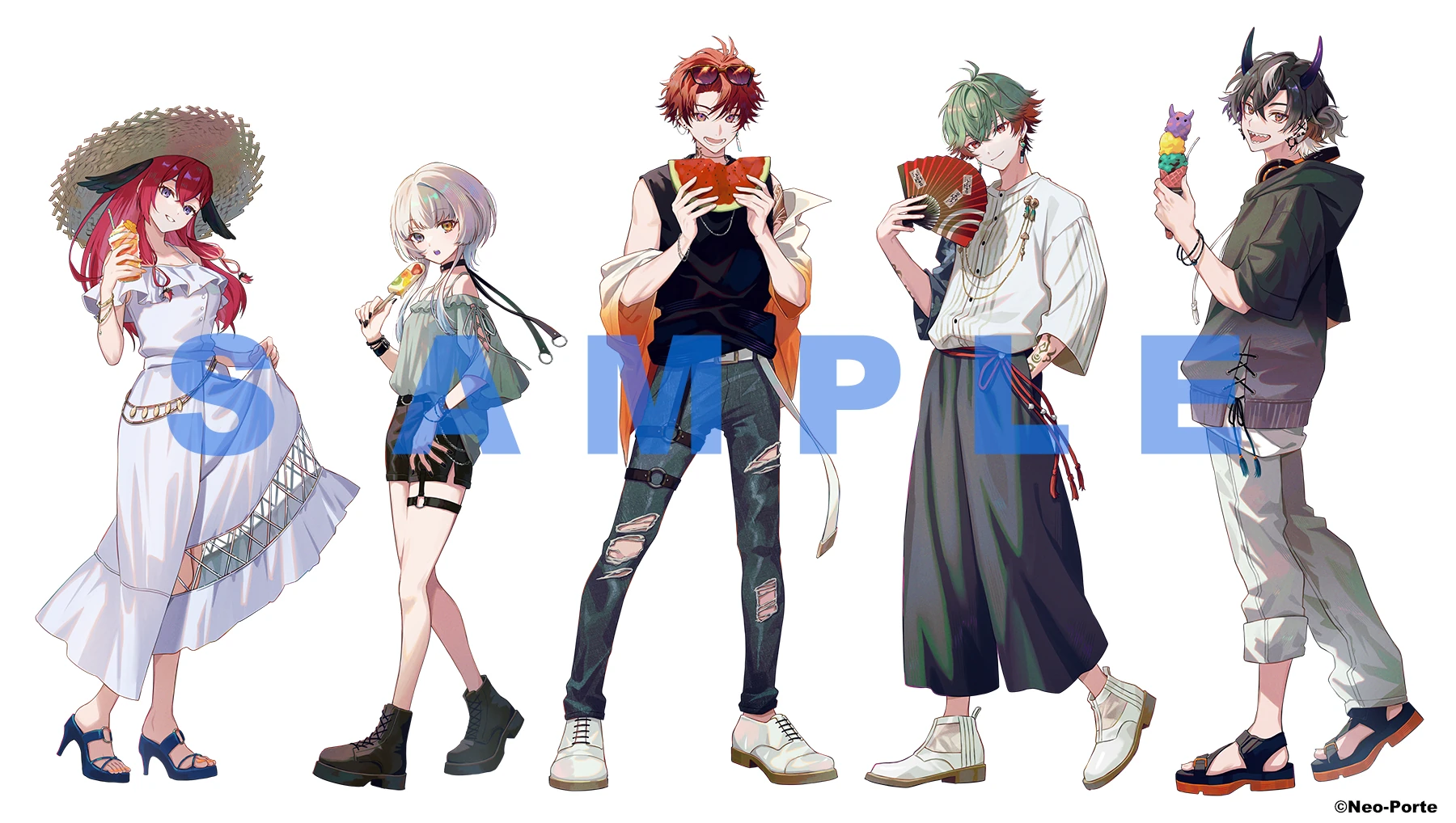 2024 Summer Vacation Goods Illustration by [https://x.com/toubou_hpmy/status/1813886354314658064 Hinatsu]
