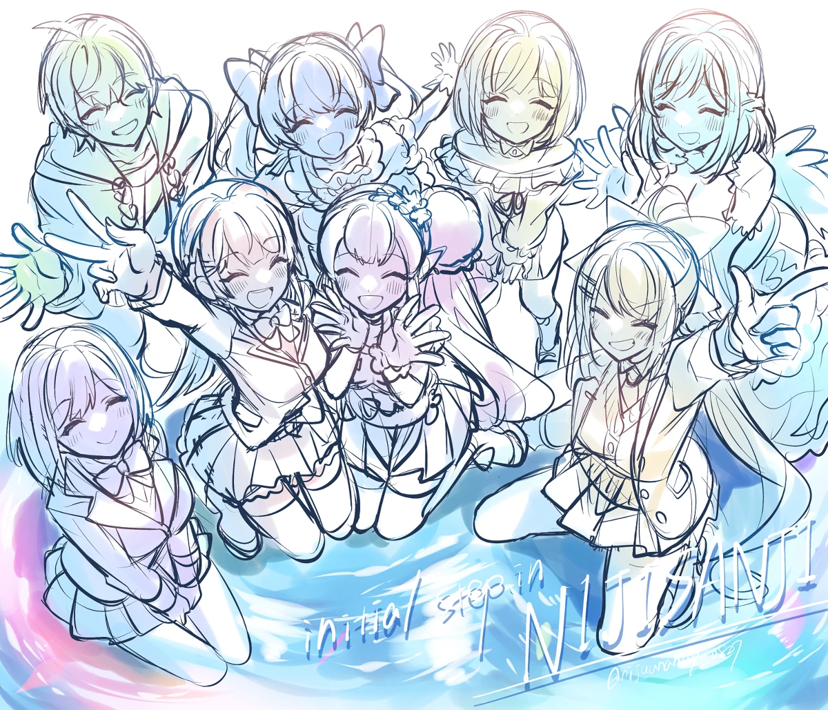 initial step in NIJISANJI Illustration<br>by Ninahachi