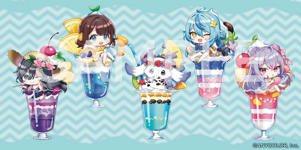NIJISANJI x DMM Summer Splash Chibi by Shinishi Chiho