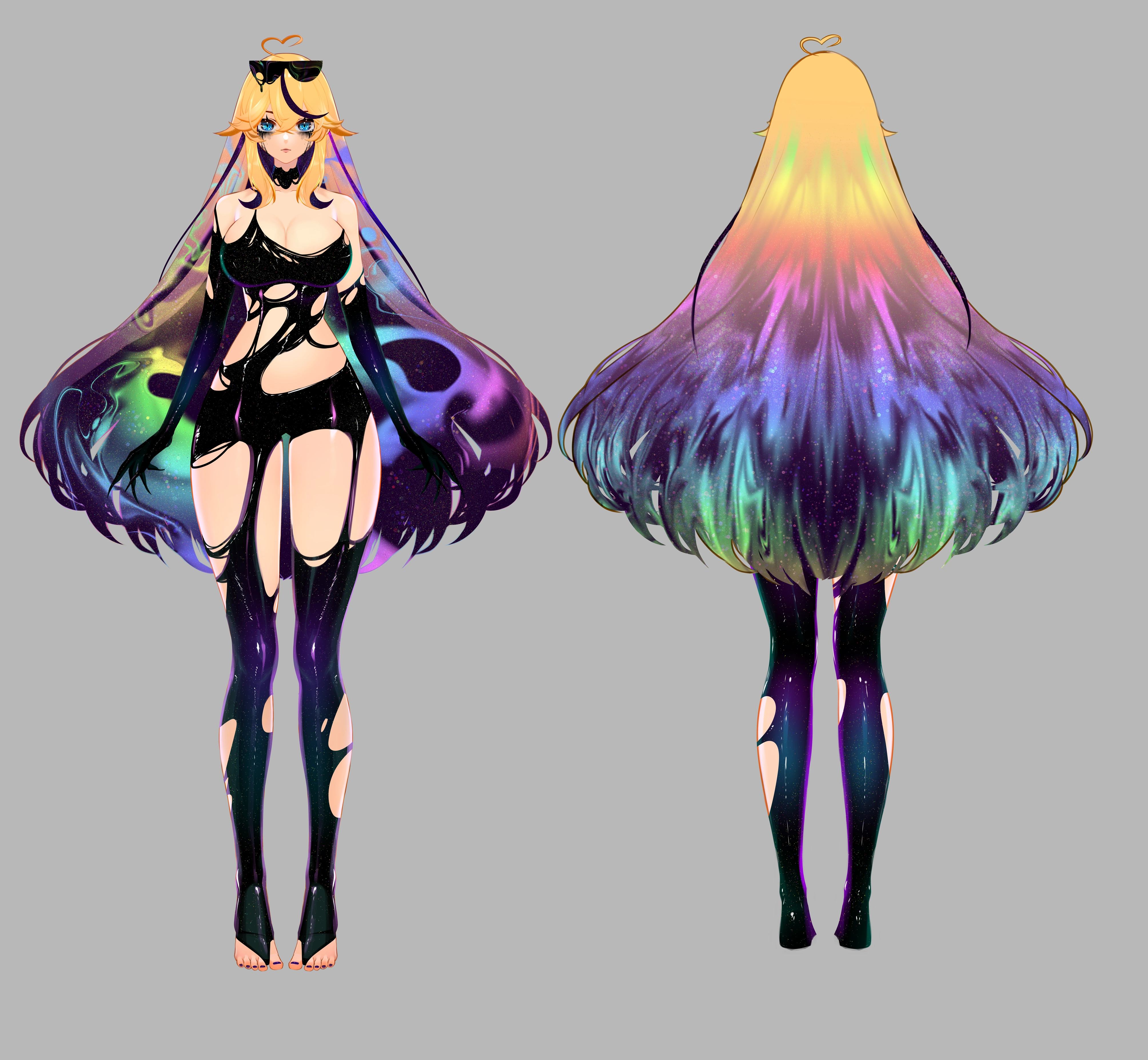 Arielle Corrupted Outfit reference sheet