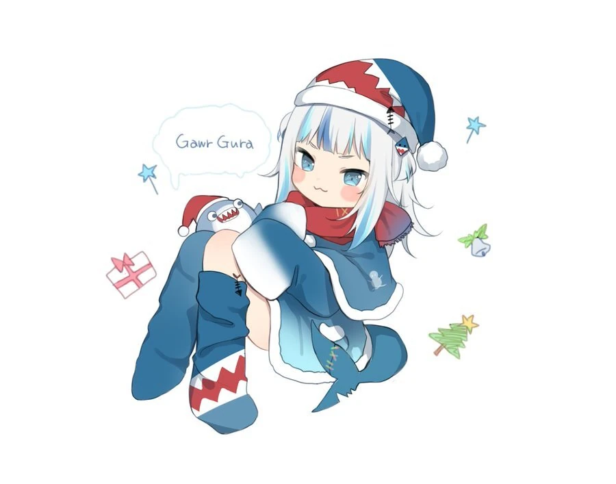 Gawr Gura 2020 Christmas Illustration