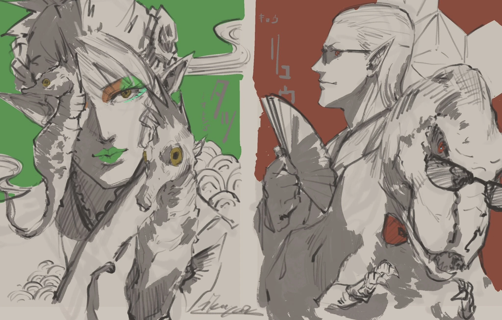 Gwelu Os Gar and Hanabatake Chaika<br>by ikuyoan