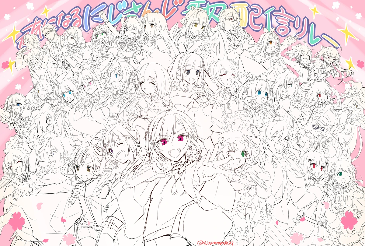 Energizing NIJISANJI Song Streaming Relay Illustration<br>by Ninahachi