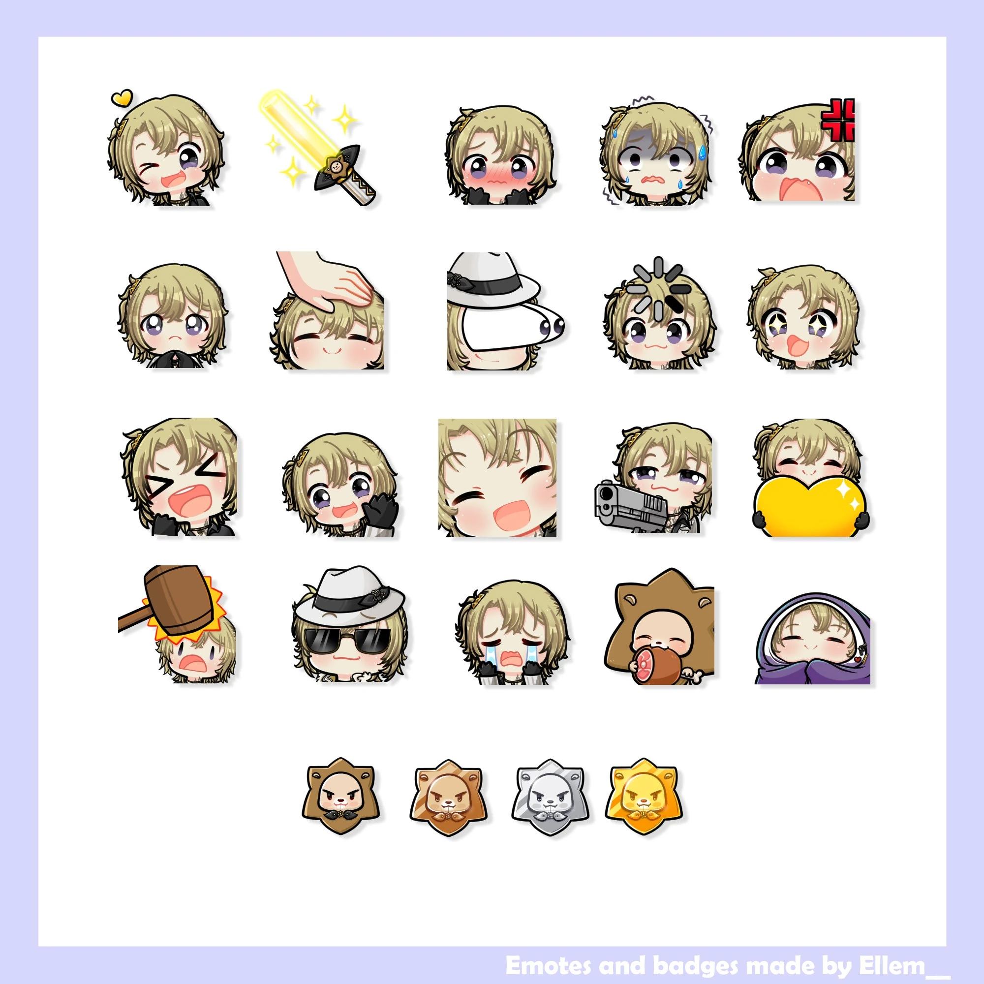 Membership Emotes and Badges by Ellen