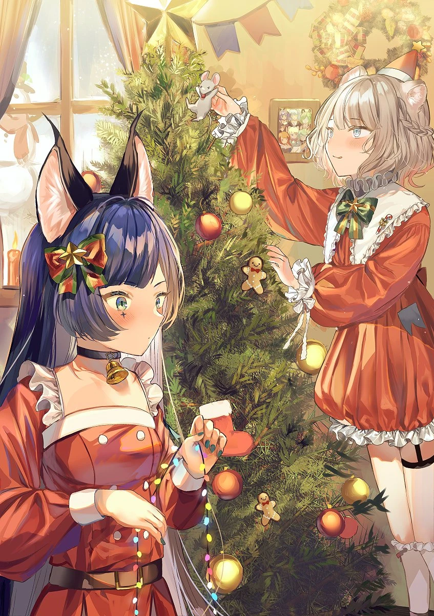RARA and CHINO Christmas 2021 Illustration<br>by Youka