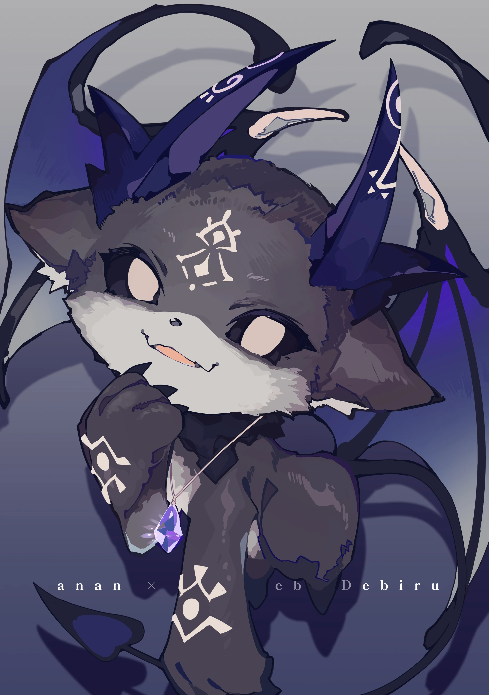 Debidebi Debiru x anan Illustration<br>by Kei Mochizuki