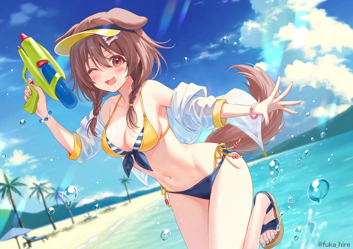 Korone Summer Illustration 2022<br>by Fukahire