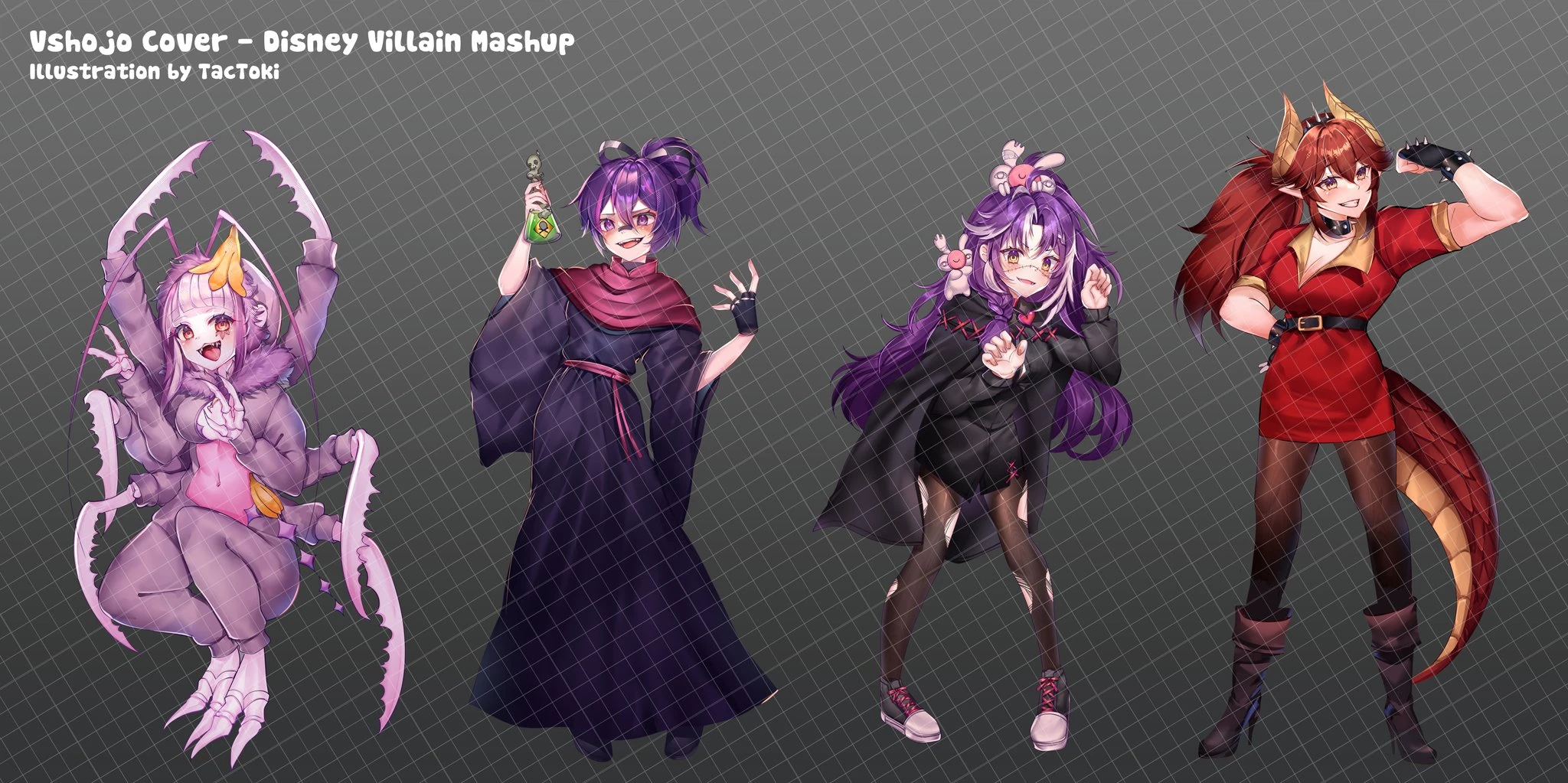 Disney Villain Mashup Illustration<br>by TacToki