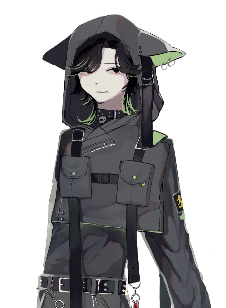 Techwear Outfit Close-up Concept Art