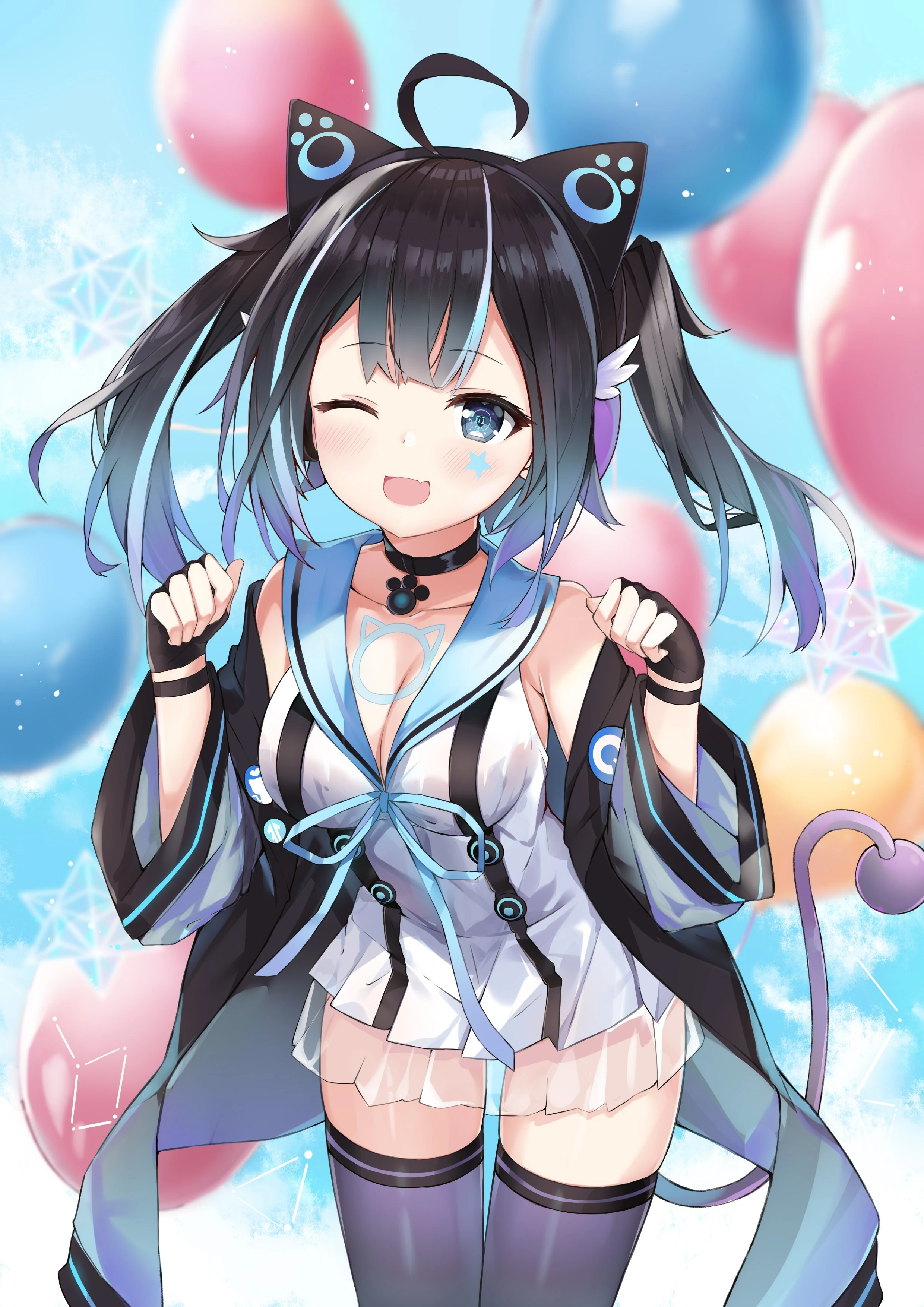 Cyan 500 subs by 儚月 @hakanamoon