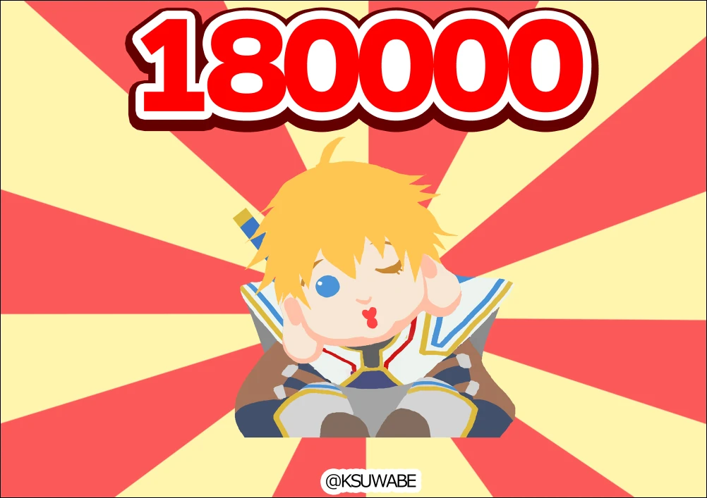 180,000 Subscribers Illustration<br>by K-SUWABE