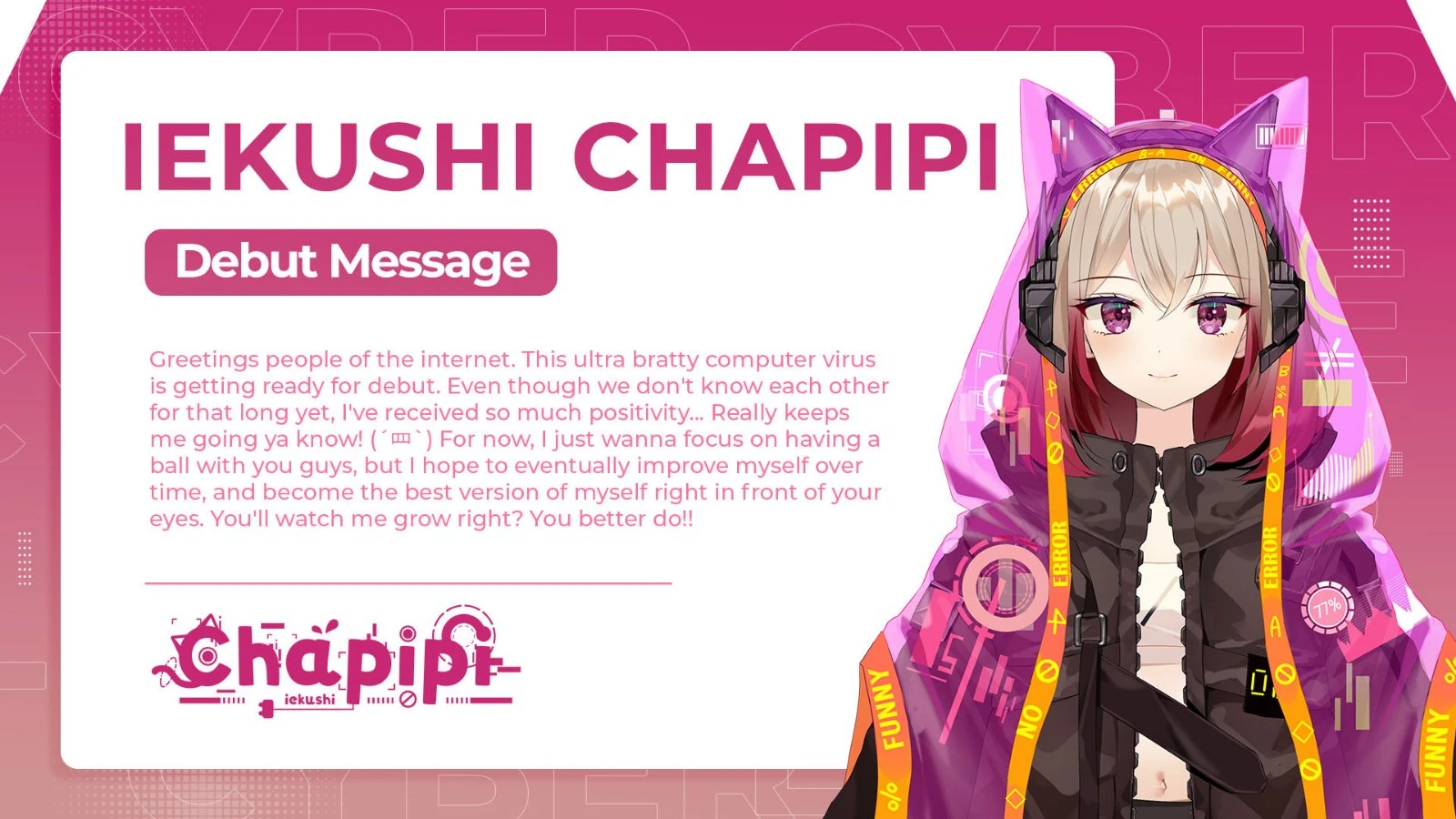 Debut message